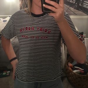 Brandy Melville Striped “St. Barth’s” T-Shirt